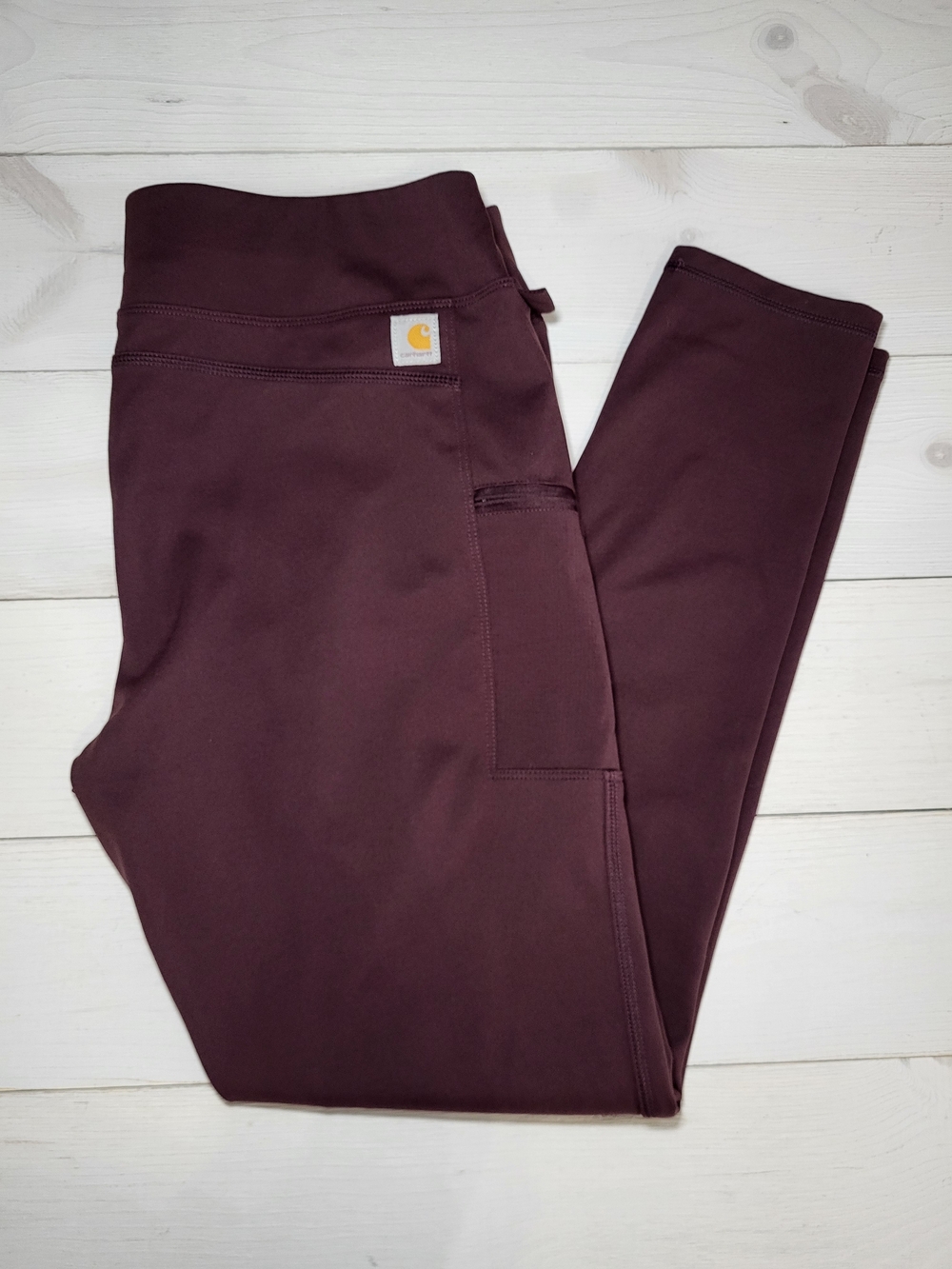 Carhartt Leggings Utility Pockets Burgundy Maroon Gorpcore Hiking Fall Exercise